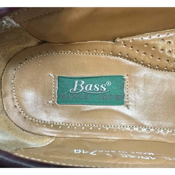 GH Bass & Co Weejuns Mens 10.5 EE Loafers Leather Tassels Burgundy Wine Shoes - Picture 15 of 15